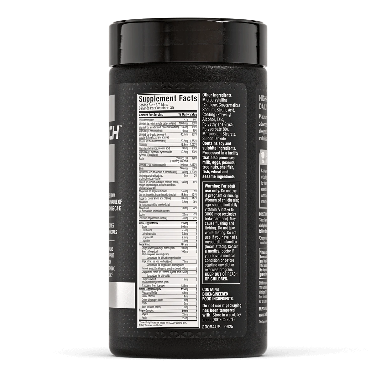 MuscleTech Platinum Multivitamin 90 Tablets
